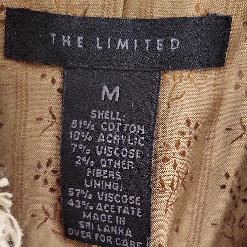 The Limited Textured Blazer in Beige with Dark Trim - Picture 2 of 3